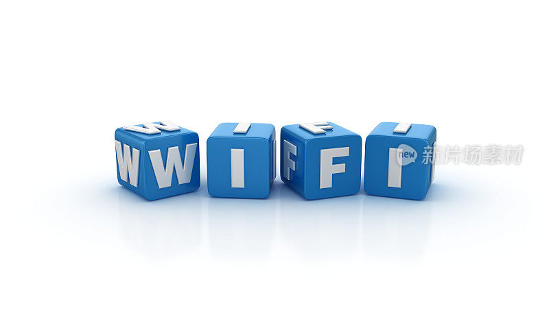 Wifi流行语立方体- 3D渲染